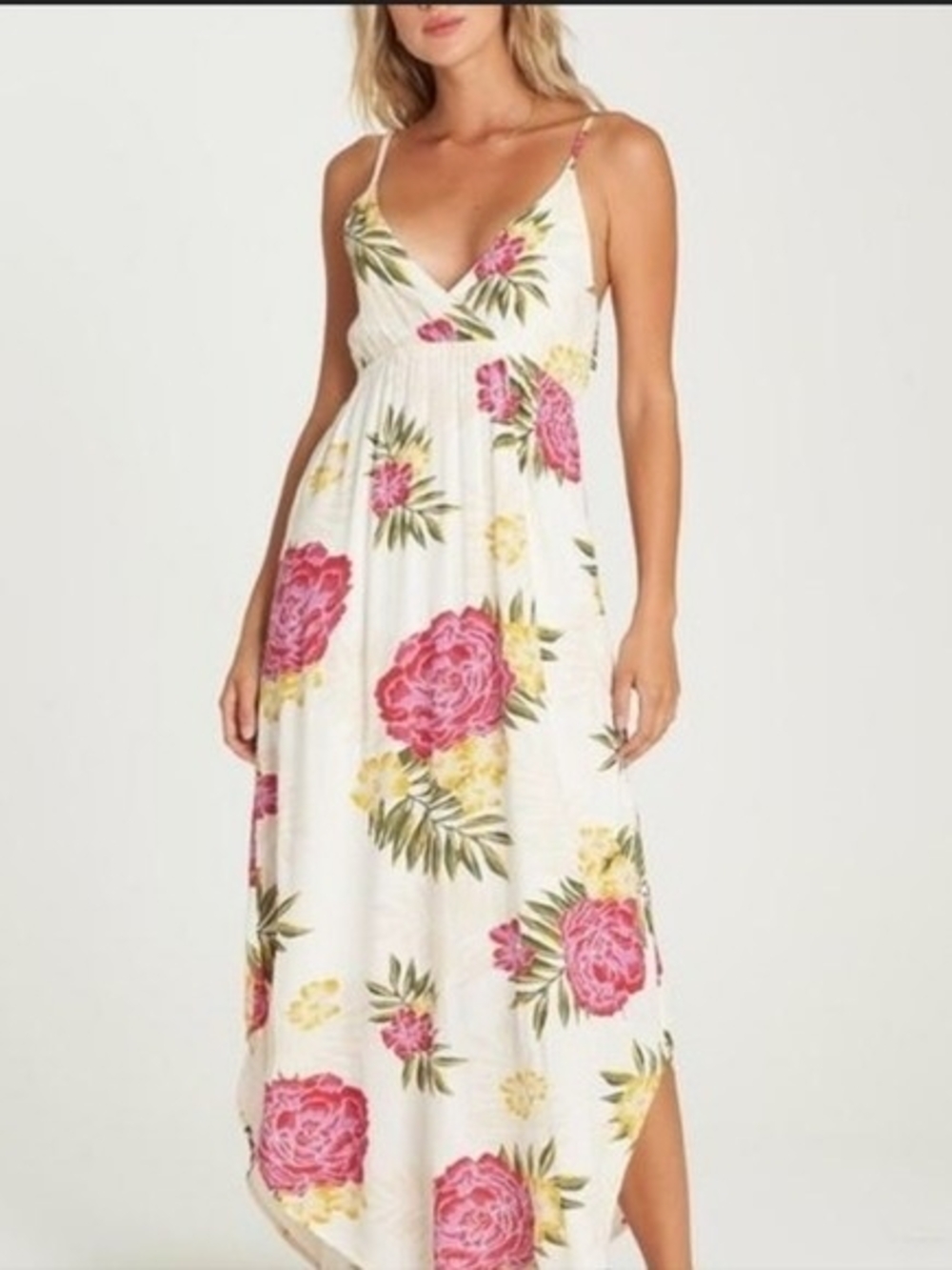 Billabong Floral Dress with V-Neck